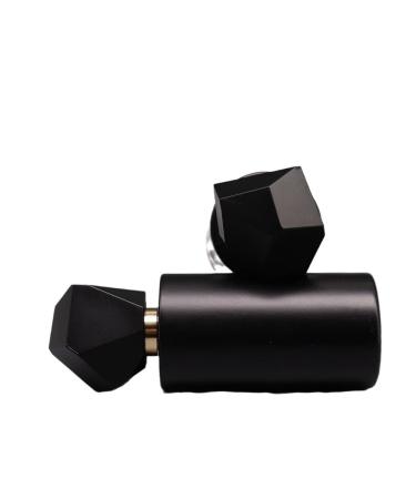 50ml Black Gold Polyhedral Cover Refillable Thick Glass Spray Perfume Bottle Suitable for Travel Portable Refillable Makeup