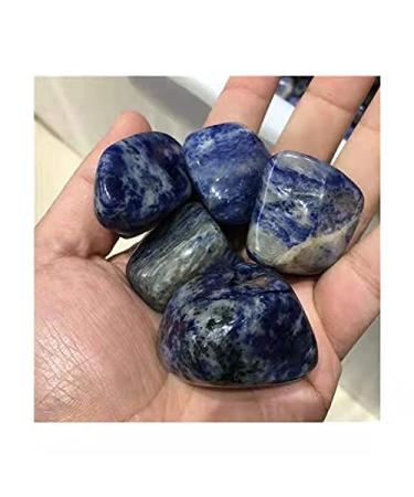 Bulk Crystals Natural Quartz Crystal Blue Sodalite Tumbled Stones for Home Decoration 5pcs 20-25mm Full of Texture