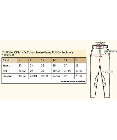 TuffRider Kids Cotton Embroidered Pull-On Jods 8 Purple - Comfortable and Stylish Riding Pants for Children - Buy Online on GoSupps.com