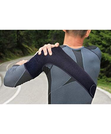 Adjustable THX4Copper Shoulder Bandage - Compression Support for Shoulder Pain Relief | Left S/M - Buy Online on GoSupps.com