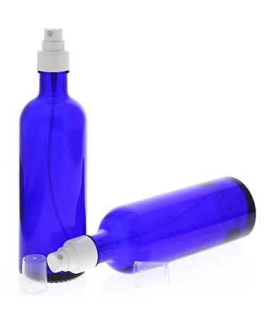 200ml Blue Glass Spray Bottle with White Atomizer - Empty Kosmetex Glass Bottle for All Your Needs - Buy Online on GoSupps.com