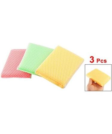 Mdhpklaur Kitchen Dish Bowl Green red Yellow Scouring Sponge Cleaning Pads 3 Pcs - Buy Online on GoSupps.com