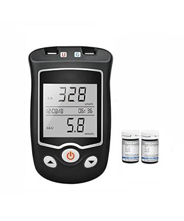 Ninhao Uric Acid Strips Diabetes Tester Uric Acid and Blood Sugar Meter Kit (Size : 50 Blood Sugar Test Strips+Detector)