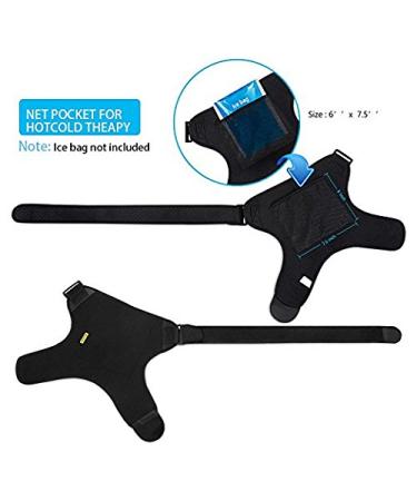Estink Shoulder Support Brace | Adjustable Pain Relief for Rotator Cuff | Ultra Comfortable with Mesh Bag - International Shipping Available - Buy Online on GoSupps.com
