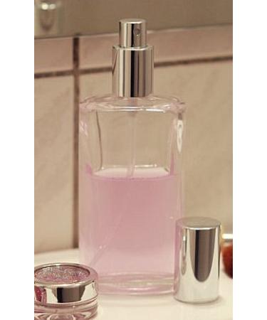 Oval Clear Glass Bottle with Atomizer & White Cap - 100ml Empty Kosmetex Bottle (Set of 3) | Ideal for Travel & DIY - Buy Online on GoSupps.com