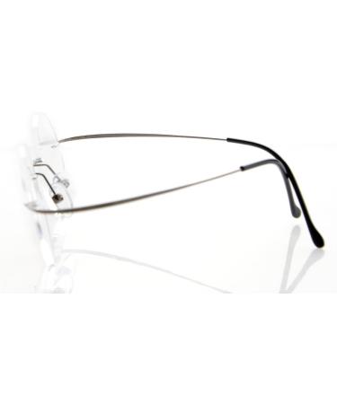 Eyekepper Titanium Rimless Round Reading Glasses - Gunmetal Circle Reader +2.5 | International Shipping Available - Buy Online on GoSupps.com