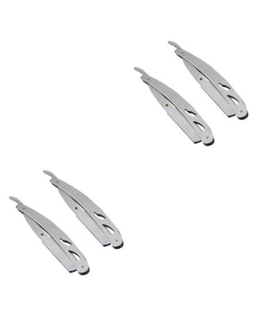 Cabilock 4 pieces vintage razor for men holder for razor plane razor holder razor holder made of stainless steel manual hairy knife