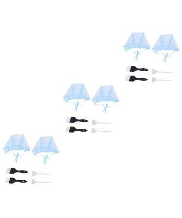 FRCOLOR 18 Pieces Highlighter Hat Hair Bleaching Cap Icing Cap Salon Hair Styling Accessories Hair Dye Brush Hair Dye Set Tipping Cap Hats Shell Household Sports Hair Dye Cap