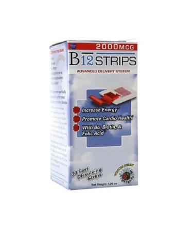 Essential Source Vitamin B12 Strips with B6 and Biotin 2000 mcg - 30 Day Supply