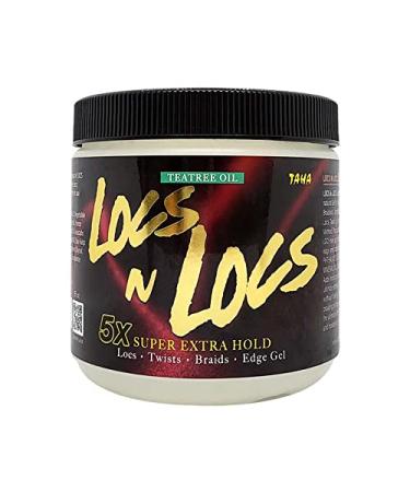 TAHA Locs & Locs Gel - 5X Super Extra Hold  Natural & Non-Damaging for Locs  Braids  Twists - 16 Oz (Tea Tree  1 Pound(Pack of 1)) Tea Tree 16 Ounce (Pack of 1)