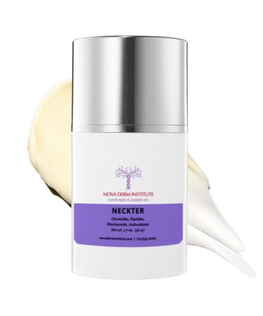 NOVA DERM INSTITUTE Neck Tightening Cream Peptide Lift Neck Firming and Tightening Moisturizer Made in USA Facial Skin Care Products Neckter (1.7 oz/ 50 gm)