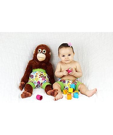 Petit Lulu Waterproof Pull-Up Overpants Size M (6-10 kg) | Floral Cubes | Eco-Friendly Fleet Diapers | EU Made - Buy Online on GoSupps.com