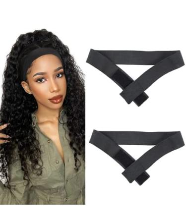 Lace Melting Band for Wig Edges - 2 Pack Black Elastic Bands for Seamless Edge Laying - Buy Online on GoSupps.com