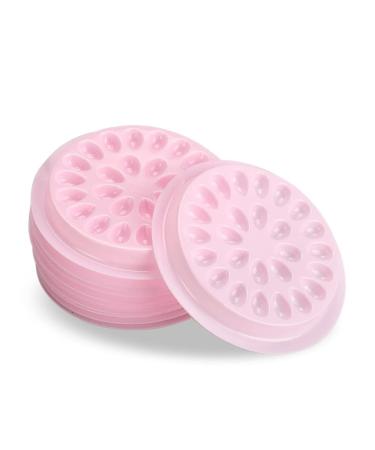 20 pieces plastic eyelash glue holder disposable adhesive palette pad pink holder eyelash extension adhesive tablet eyelashes pad stand for make-up tool supply
