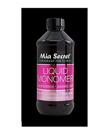 +++ Liquid Monomer Mia Secret - Professional Acrylic Nail System MADE IN USA! (8 OZ) + FREE Temporary Body Tattoo!