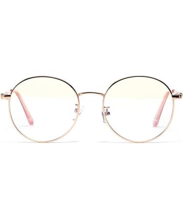 Zhuyiqz Retro Round Anti-UV Reading Glasses | Comfort Computer Readers | Anti Blue Light | Presbyopia Glasses in Rose (+0.00) - Buy Online on GoSupps.com