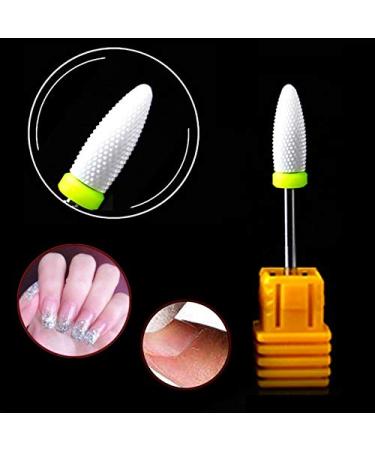 3/32" Medium Flame Cuspidal Nail Art Drill Bit Polish Tool Ceramic Mounted Grinding Stone Head Electric Manicure Cutter - (Color: BL) - Buy Online on GoSupps.com