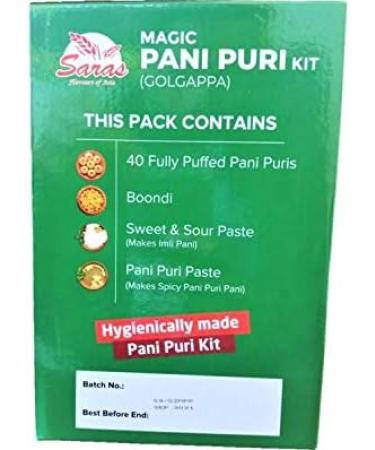 Saras Magic Pani Puri Kit 320gm - Ready-to-Eat GolGappa Snack - Buy Online on GoSupps.com