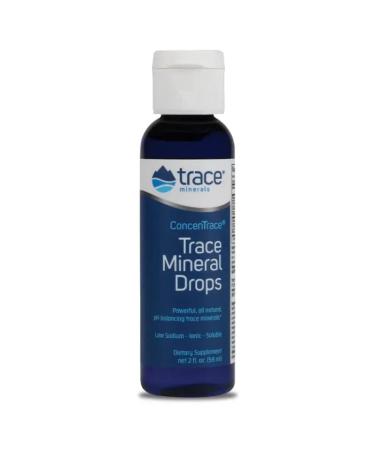 Trace Minerals ConcenTrace Trace Mineral Drops 59ml Mineral Mix Magnesium Lab Tested Soy Free Gluten Free Vegan