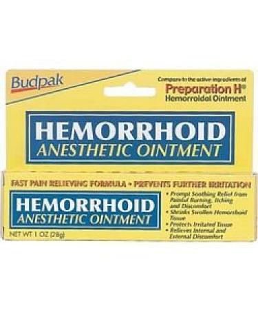 Budpak Hemorrhoid Anesthetic Ointment - 1 oz