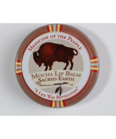 3 Tins of Navajo Medicine Of The People Mocha Lip Balm - Sacred Earth 0.75 oz Each - Christmas Stocking Stuffer - Powwow