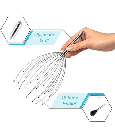 Buy Generic 1x Head Massager - 12-Finger Scalp Massage Device for Deep Relaxation & Stress Relief - Hair Stimulation & Body Massage Brush - International Shipping Available - Buy Online on GoSupps.com