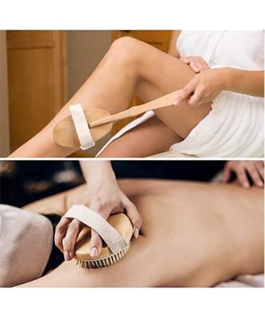 5-Part Body Brush Set - Shower Brush Massage Brush Loofah Sponge & Pumice Stone with Removable Bamboo Handle - Perfect Gift for Women - Buy Online on GoSupps.com