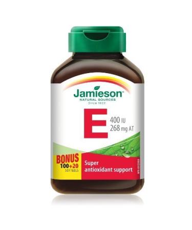 JamiesonVitamin E 400 IU . Bonus Size 100+20 Softgels - Super Antioxidant Support by Jamieson