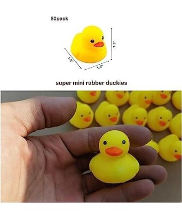 50PCS Mini Rubber Duck Bath Duck Toys for Toddlers Boys Girls Squeak and Float Yellow Ducks in Bulk Baby Shower Duck Decorations Party Favors (1.6''-50pcs) - Buy Online on GoSupps.com