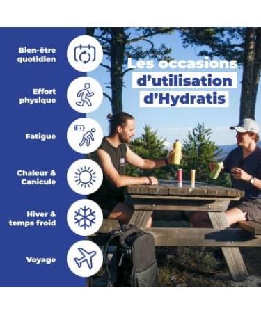 HYDRATIS - Pack of 4 Tubes of Effervescent Tablets with Electrolytes + 500 ml White Bottle - Optimises Hydration - Lemon/Elde - Buy Online on GoSupps.com