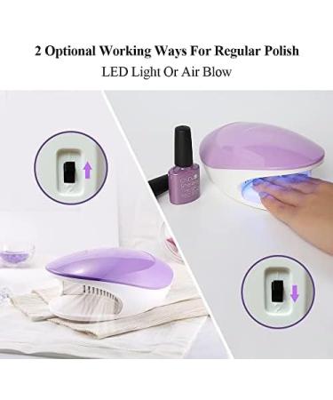 TOUCHBeauty Nail Dryer for Regular Polish: 2 in 1 Nail Dryer with Fan and UV Light - Mini Portable Electric Manicure Tool for Quick Drying of Regular Polish at Salon Home or DIY - Perfect for Kids - Buy Online on GoSupps.com