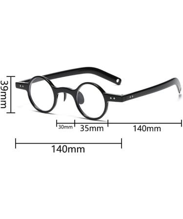 Dibako Round Mini Reading Glasses - Fashionable Black Anti-Blue Light Readers for Men & Women | Lightweight +1.50 Unisex Eyewear - Buy Online on GoSupps.com