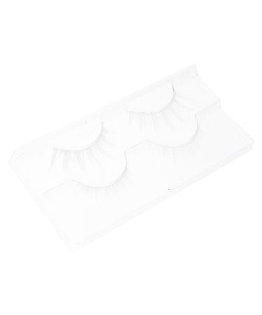 Beaupretty 2 Pairs White False Eyelashes Makeup Eyelashes Natural White Curly Eyelashes Reusable Cosplay Lashes Blue Contacts for Eyes Chemical Fiber 5d Three-dimensional Makeup Tools