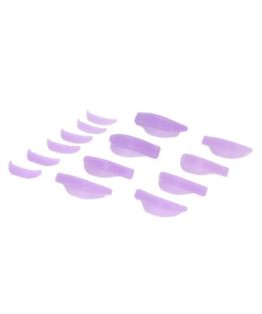 7 Pairs Different Size Reusable Lash Pads for Beauty Salons () Purple