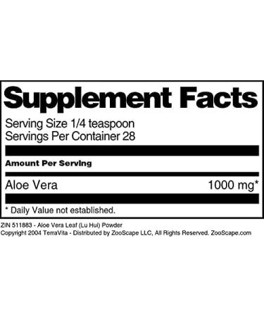 Aloe Vera Leaf (Lu Hui) Powder (1 oz ZIN: 511883) - 3 Pack - Buy Online on GoSupps.com