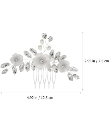Amosfun Flower Hair Comb Rhinestone Hair Comb Bridal Hair Comb Wedding Hair Side Comb for Women - Buy Online on GoSupps.com