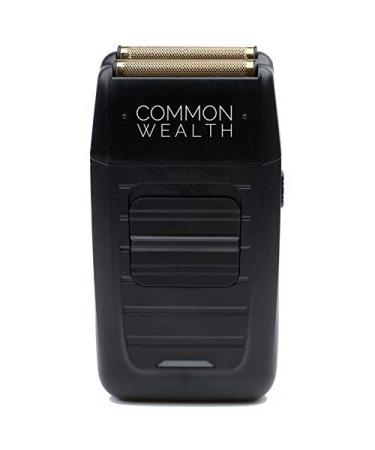 Common Wealth Professional Shaver Cordless Hypoallergenic Bump Free Gold Pro Foil Barber Finishing Shaper Trimmer Tool CWPS26 for Beard Neckline & Tapered Fades
