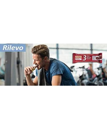  Rilevo Rilevo - 3 hours without hunger - 12 individual packs of starving bars with seeds cereal coated in dark chocolate (12 x 30 g) - Buy Online on GoSupps.com