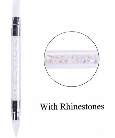 TOSSPER Silicone Nail Art Sculpture Pen - Dual Head Rhinestone Handle & Glitter Picker Tool for Nail Design - Buy Online on GoSupps.com
