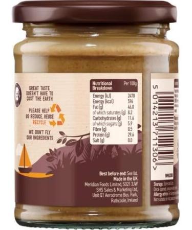 Meridian Smooth Peanut Butter Salt Free 280g (Pack of 4) - Buy Online on GoSupps.com