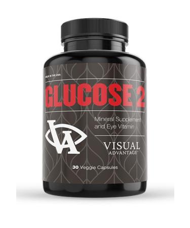 Visual Advantage Glucose II Eye Supplement - 1 Month Supply - AREDS 2 Formula with Vitamin D C E - Lutein & Zeaxanthin - Antioxidant Blend for Adults 50+