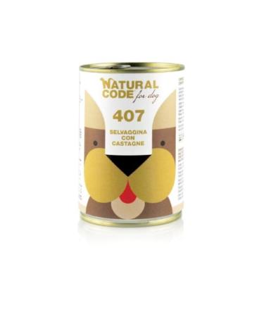 NATURAL CODE Canned Dog 400 g – 407 Wild and Chestnuts
