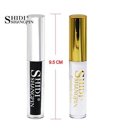 ShidiShangpin Eyelash Adhesive - Portable 5ml Clear & Black for Eyelash Extensions | Beauty & Cosmetic Accessories - Buy Online on GoSupps.com