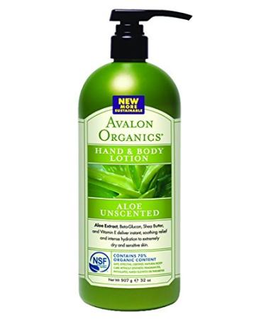 Avalon Organics Aloe Unscented Hand & Body Lotion - 32 fl oz | Organic Skincare for All Skin Types - International Shipping Available - Buy Online on GoSupps.com