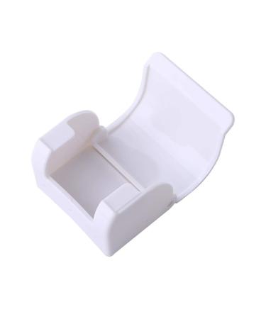 Winston-Uk plastic razor holder with cover wall bracket for shower self-adhesive razor hook hanger for bathrooms (white)