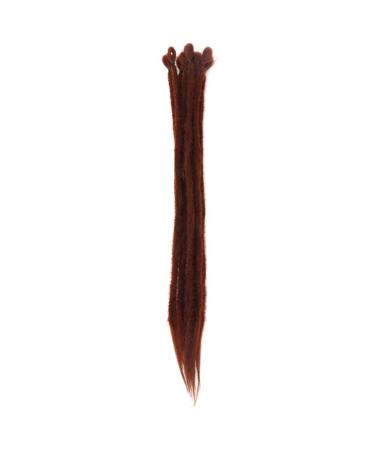 10x Generic Dreadlocks Braids Extension Hair Afro Synthetic Hair Unisex Medium Brown 50cm/20"