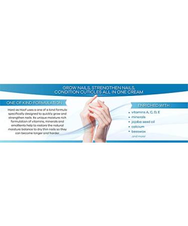 Hard As Hoof Coconut Scented Nail Strengthener Cream - 1 oz Pack - Nail Growth, Conditioning, and Repair Formula - Buy Online on GoSupps.com