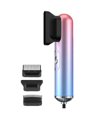NGP 3 in 1 Extravagant Multifunctional Electric Hair Styler Brush Blow Dryer 1200W Hot Air Brush Leafless Curly Straight Hair Dryer - Purple