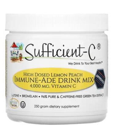 Sufficient C High Dosed Immune-Ade Drink Mix Lemon Peach 4000 mg 250 g