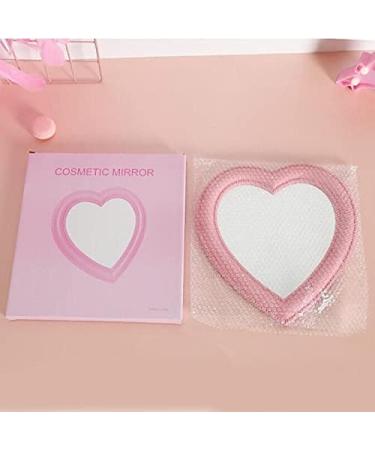Utavu Heart Shaped Mirror - Pink Aesthetic Makeup Mirror for Bedroom & Vanity | Cute Heart Desk Mirror & Wall Decor for Valentine's Day and Kawaii Room | Best Room Accessories - Buy Online on GoSupps.com